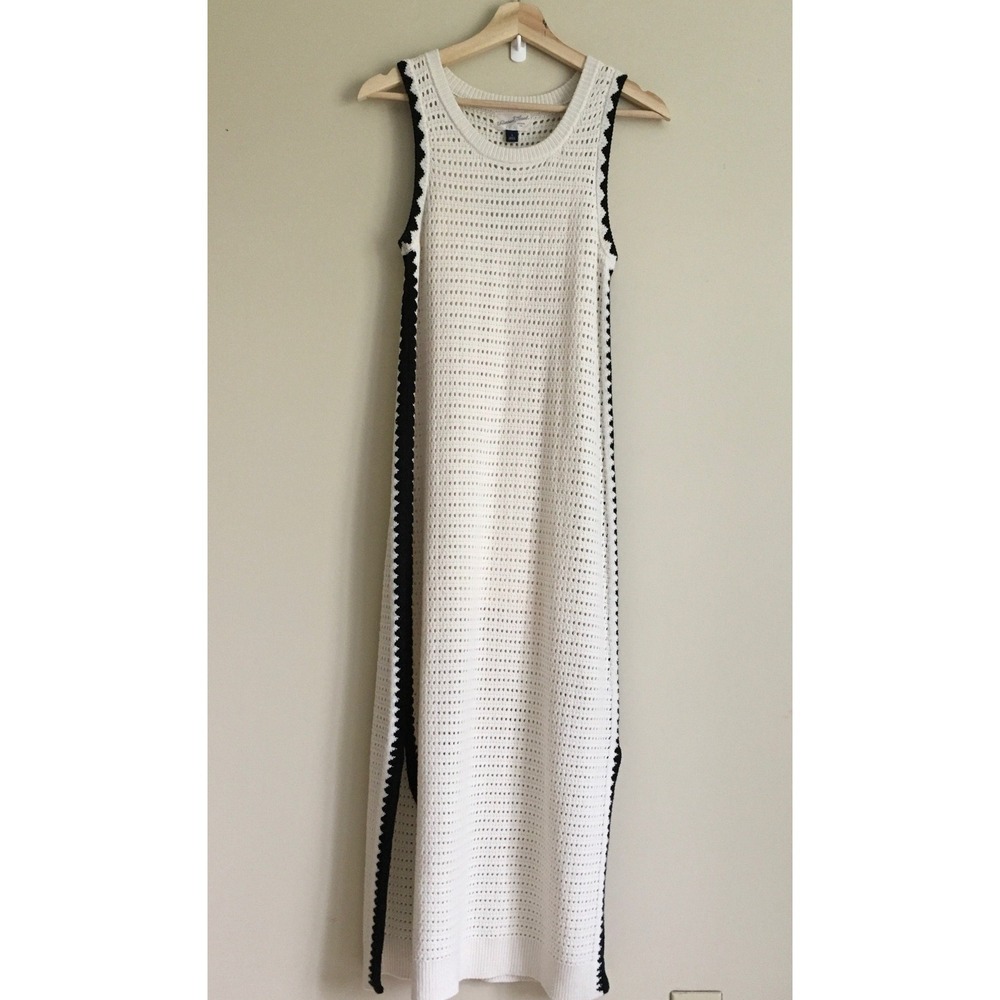 Universal Thread Cream Crochet Maxi Dress Sleeveless lined NWT Small